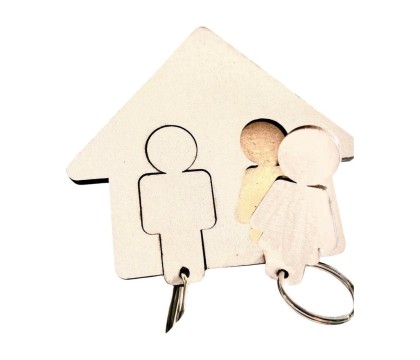 Porte clef duo bois