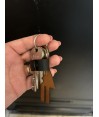 Porte clef câlin en cuir Porte clef câlin en cuir