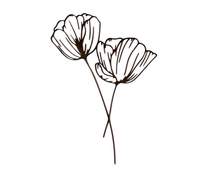 Décoration Murale en Bois Peint - Fleurs Élégantes