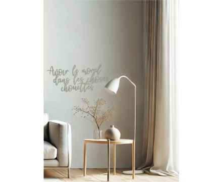 Décoration murale en bois naturel - Avoir le moral