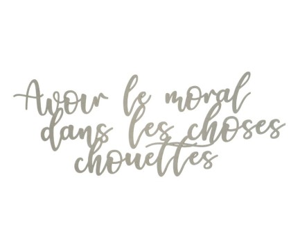 Décoration murale en bois naturel - Avoir le moral
