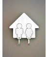 Porte clef duo bois