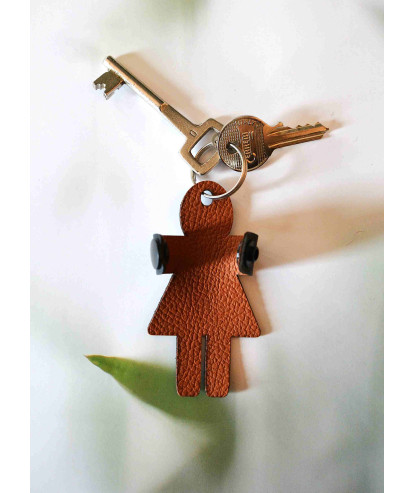 Porte clef câlin en cuir