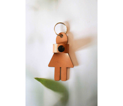 Porte clef câlin en cuir