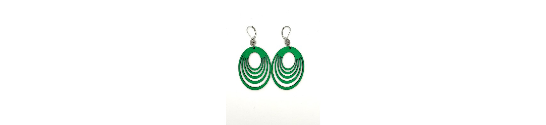 Boucles d'oreilles en bois
